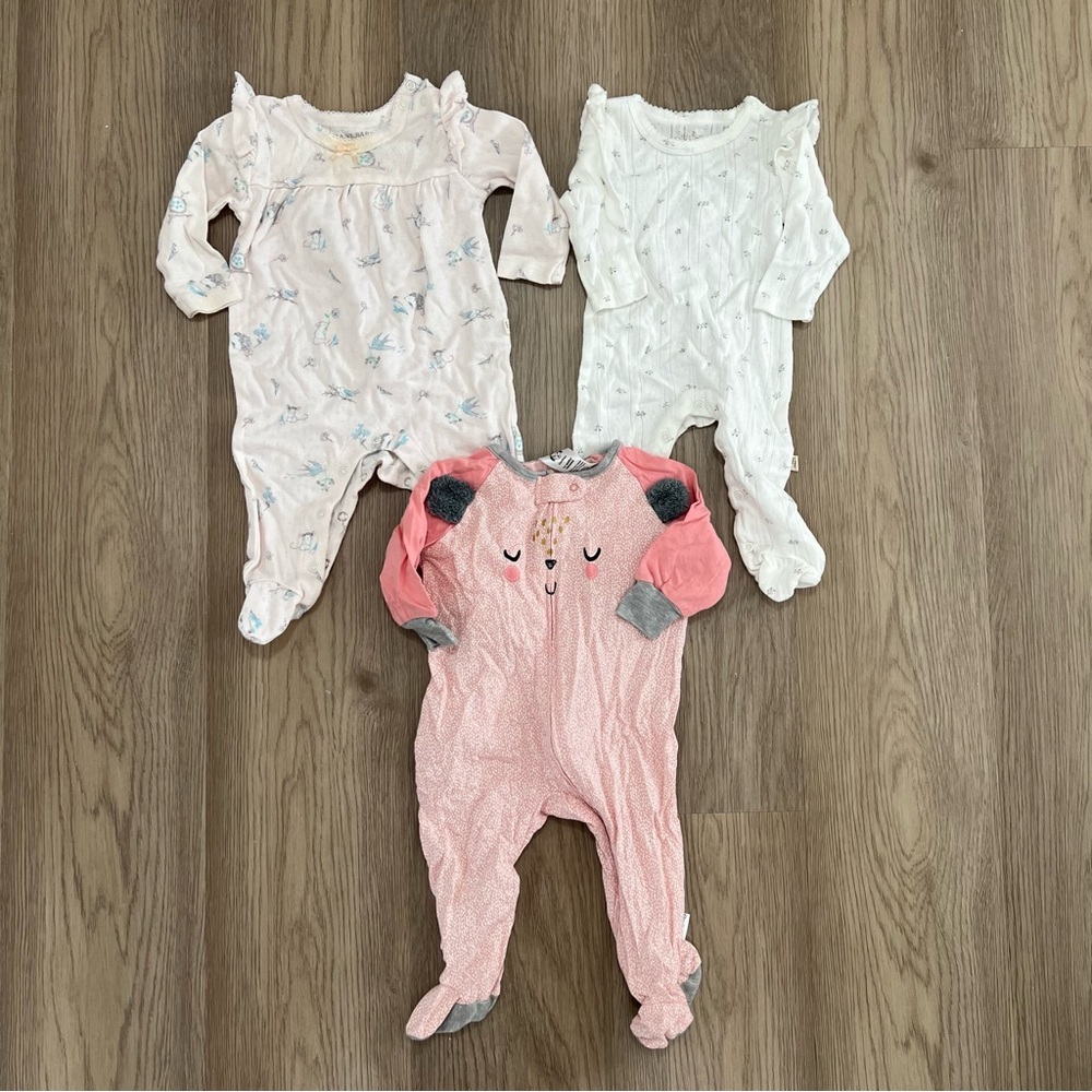 3-6 Month Elegant Baby & Gerber Pajama Bundle